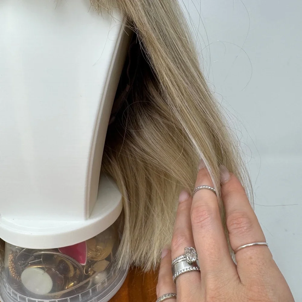 Wigs for Every Woman Wig & Wig Care Naples Blonde Ombre Dark Roots with Bangs